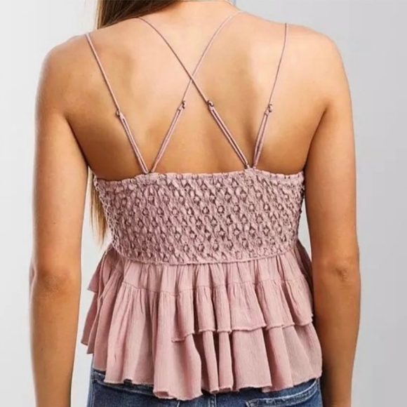 Free People Adella Cami in Dusty Mauve sz Small MSRP $68 FP1035 - Picture 3 of 10